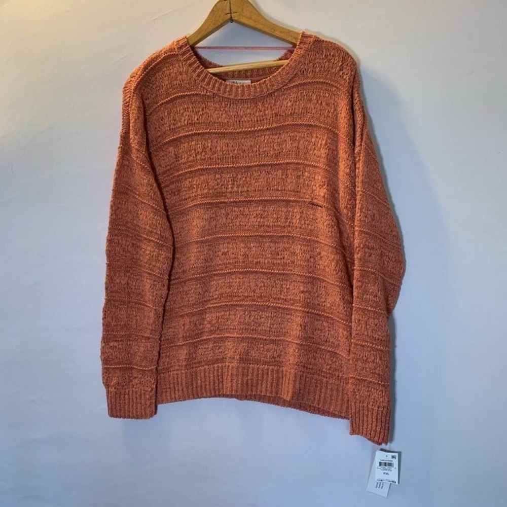 𝅺STYLE & Co Copper Rose loose knit sweater PXL